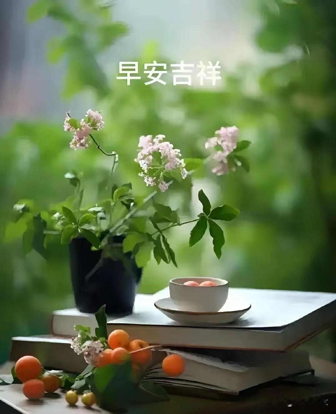 早安吉祥，静享书香与花香的美好时光。
