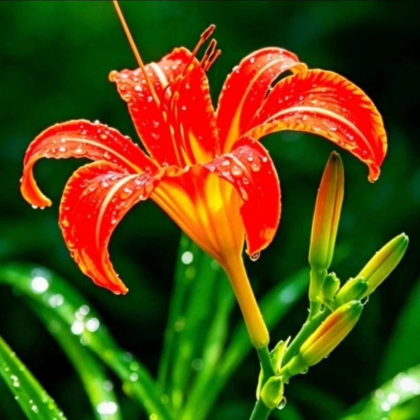红红火火百合花