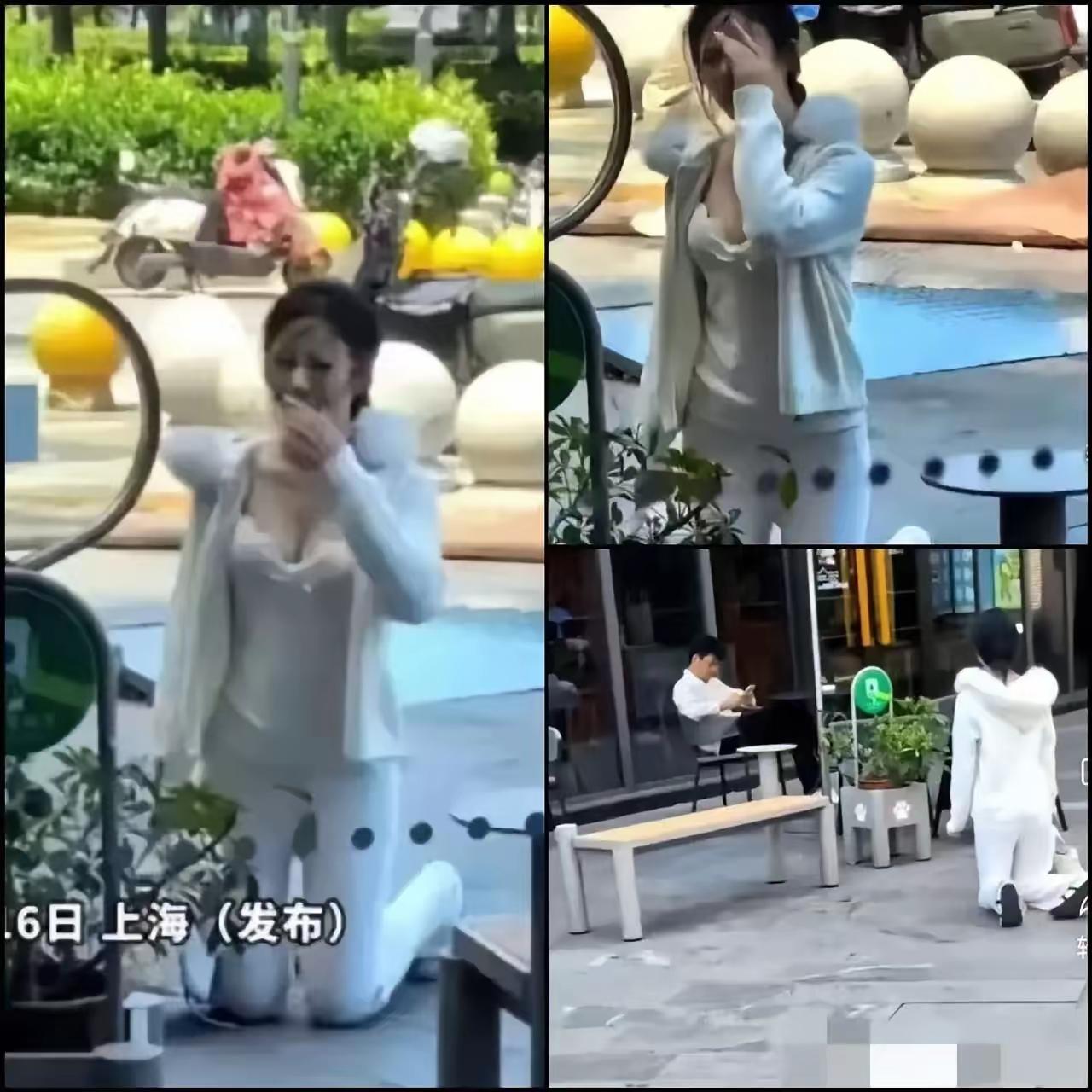 美女当街跪在男人面前，路人都看呆了，结果男人的反应让人意想不到

街上发生的一幕