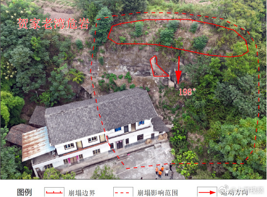 【#垫江成功预警崩塌灾害无人员伤亡#】#垫江网格员巡查危岩变形救下4人#9月11