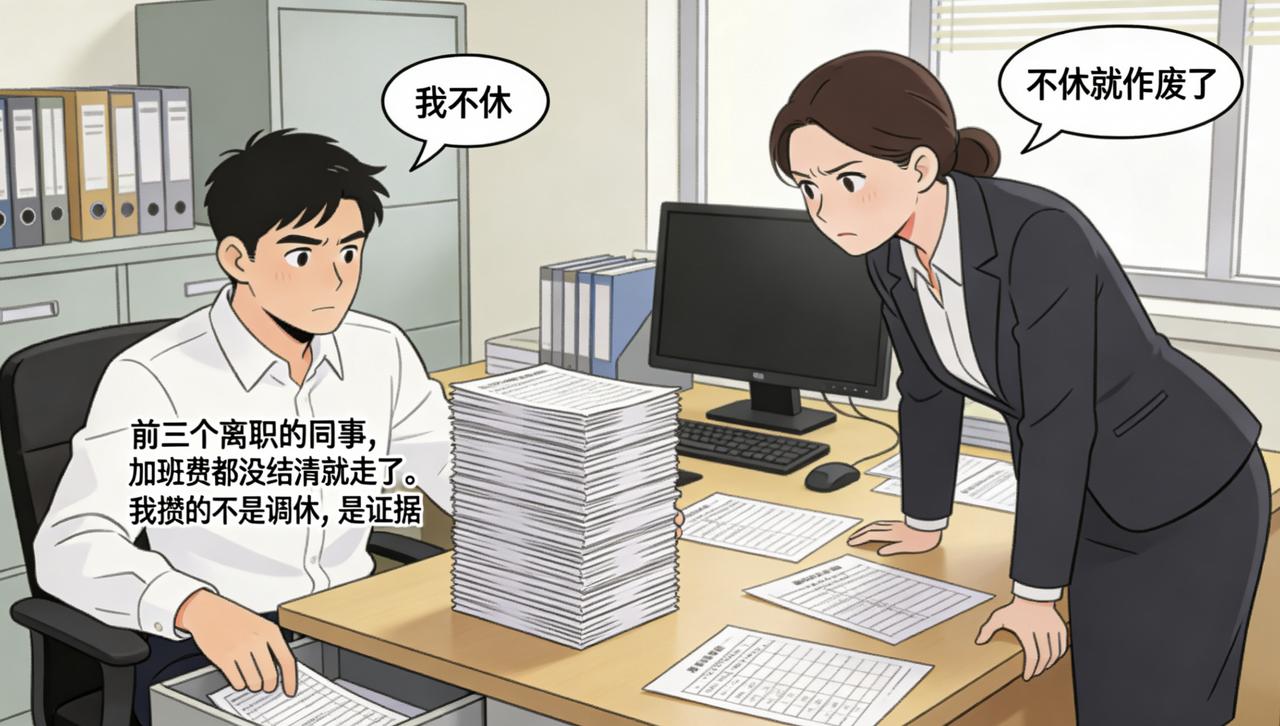 公司效益不好，说要共克时艰，取消加班费，改成调休。
大家嘴上没说什么，下班却准时