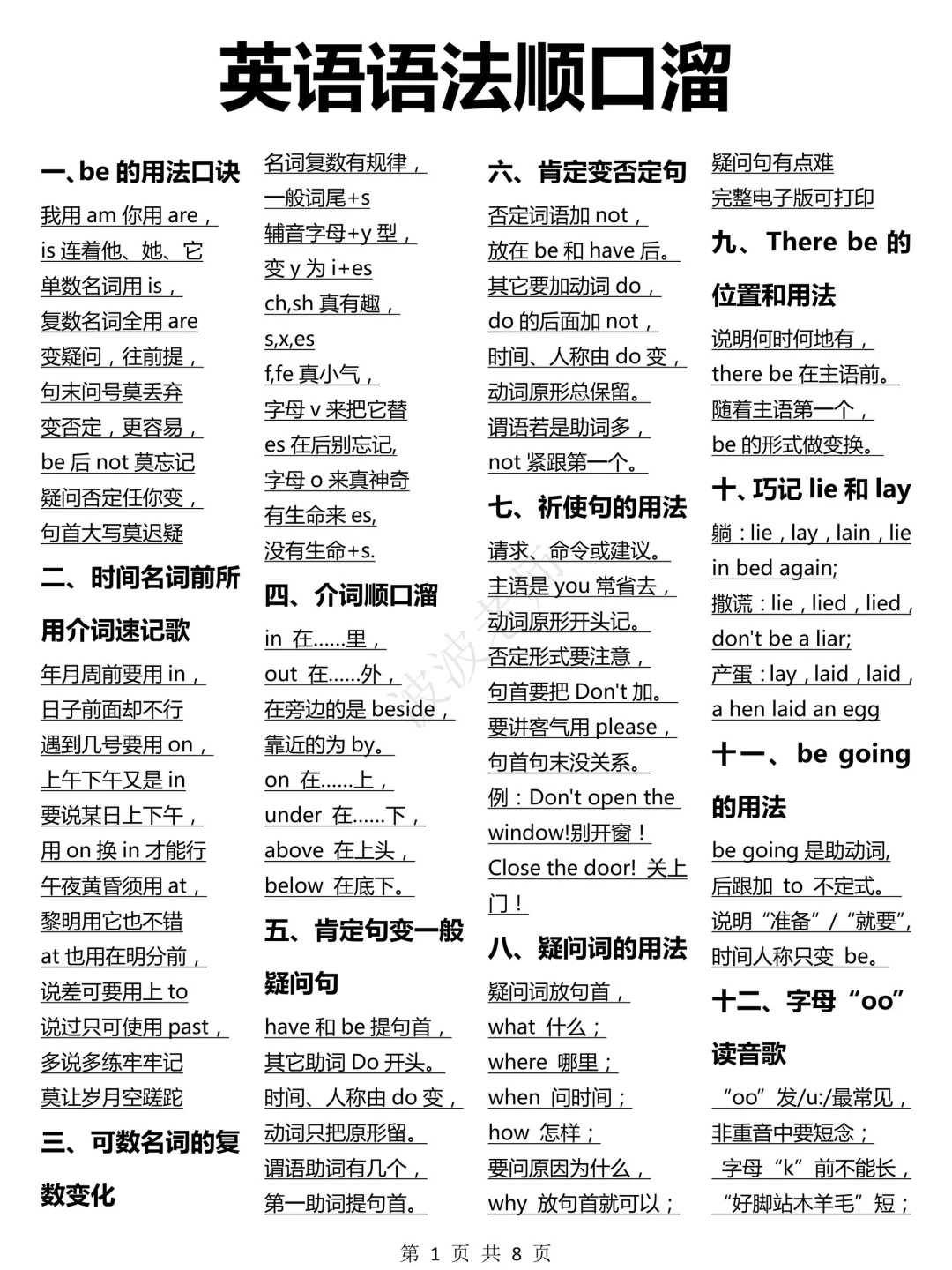 太顶了！51条英语语法顺口溜！拒绝死记硬背！
