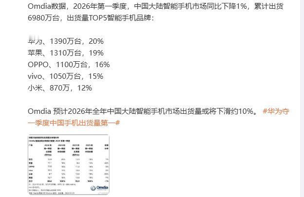 华为重回第一，没想到是以这种方式！

本来想着华为新系统适配的阵痛起码要等个两年