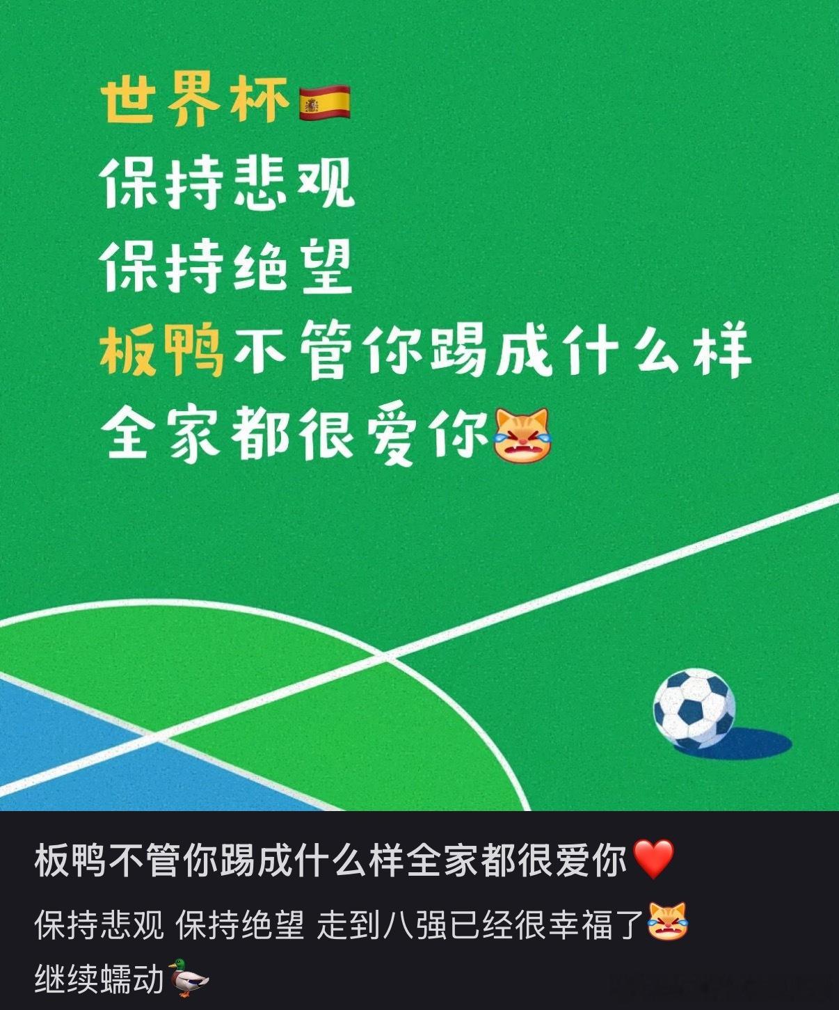 怎么到哪个圈都是这几个词儿我雷保持悲观保持绝望。。。真服了板鸭踢进四强吧求求了让