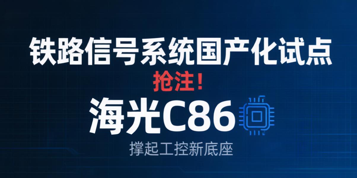 铁路信号系统国产化试点“抢注”！海光C86撑起工控新底座
干咱们铁路信号运维这行