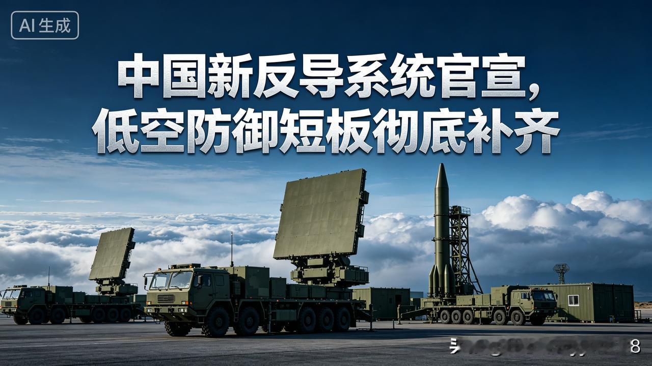 央视突然传来大消息，咱们国产全新末端防空反导系统，已经正式完成定型试验。
 
试