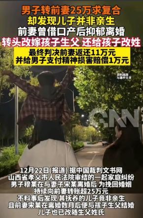 “良心不痛吗？”山西，一女子生下儿子后，以产后抑郁为由和丈夫离婚，不料，离婚后，