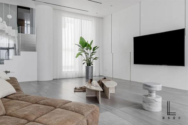 460㎡现代极简，净白的空间，流畅优雅的造型，满屋高级的大气