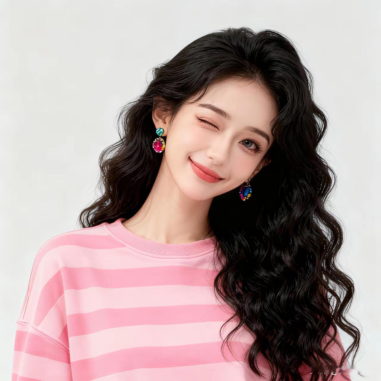 你会俏皮吗？
看看这张笑脸感觉如何？她是在向你抛媚眼，还是在向你示好！生活中的一