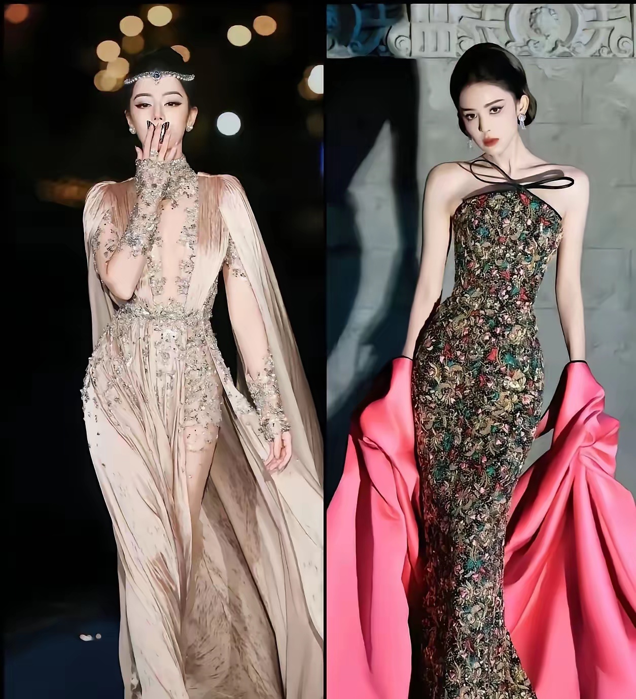 热巴和娜扎两位顶尖的浓颜大美女聚在一块，本以为大家会高呼双姝合璧，没想到全在拿着