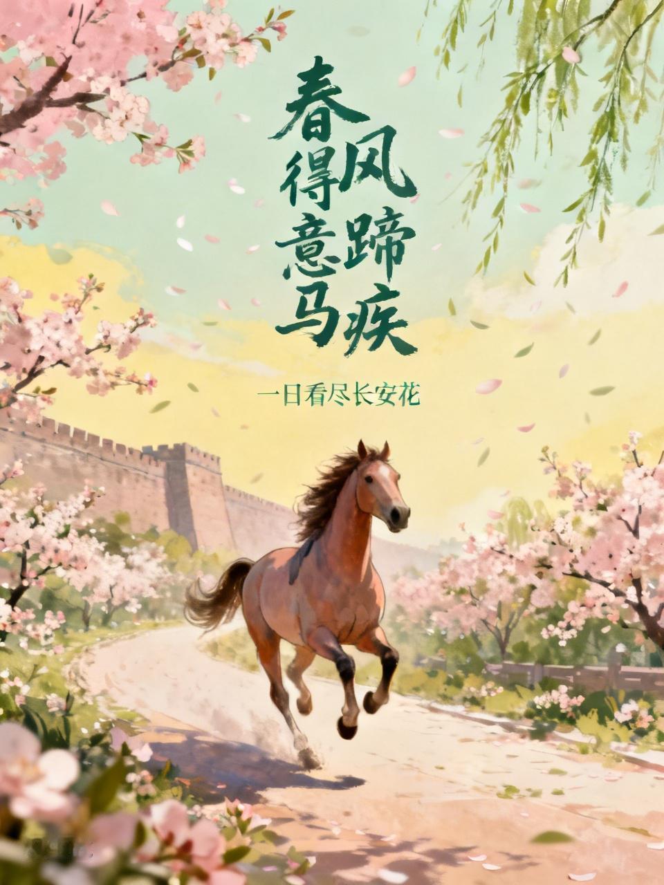 “春风得意马蹄疾，一日看尽长安花”，这句诗出自孟郊的《登科后》。当年孟郊四十六岁