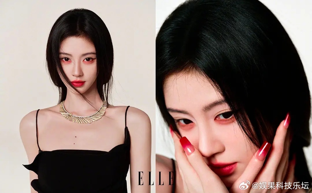 鞠婧祎太适合这种妖艳风了，太勾人了 