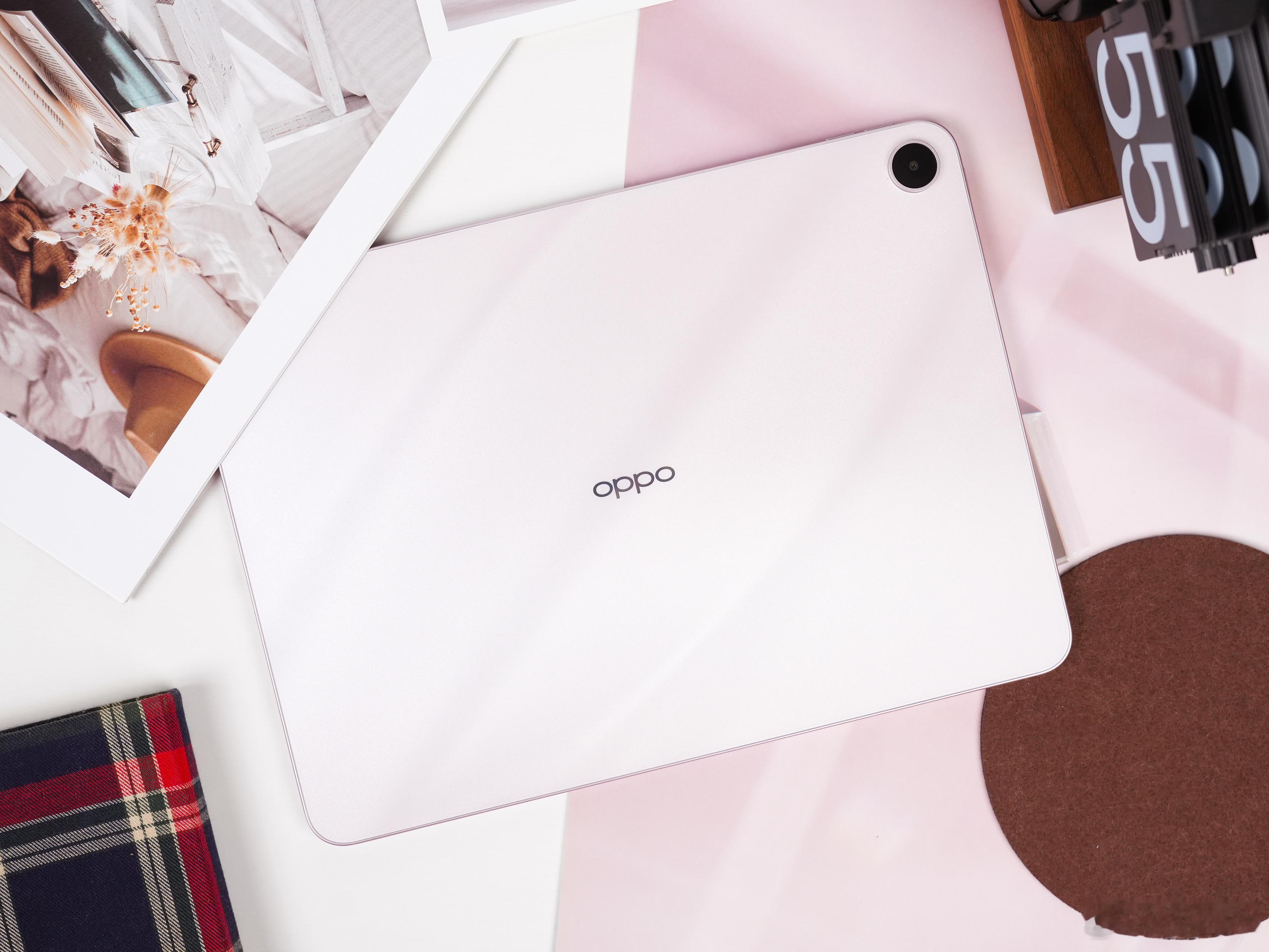 一块颜值非常高的平板：OPPO Pad Air5 柔光版，幸运星光粉配色清新好看