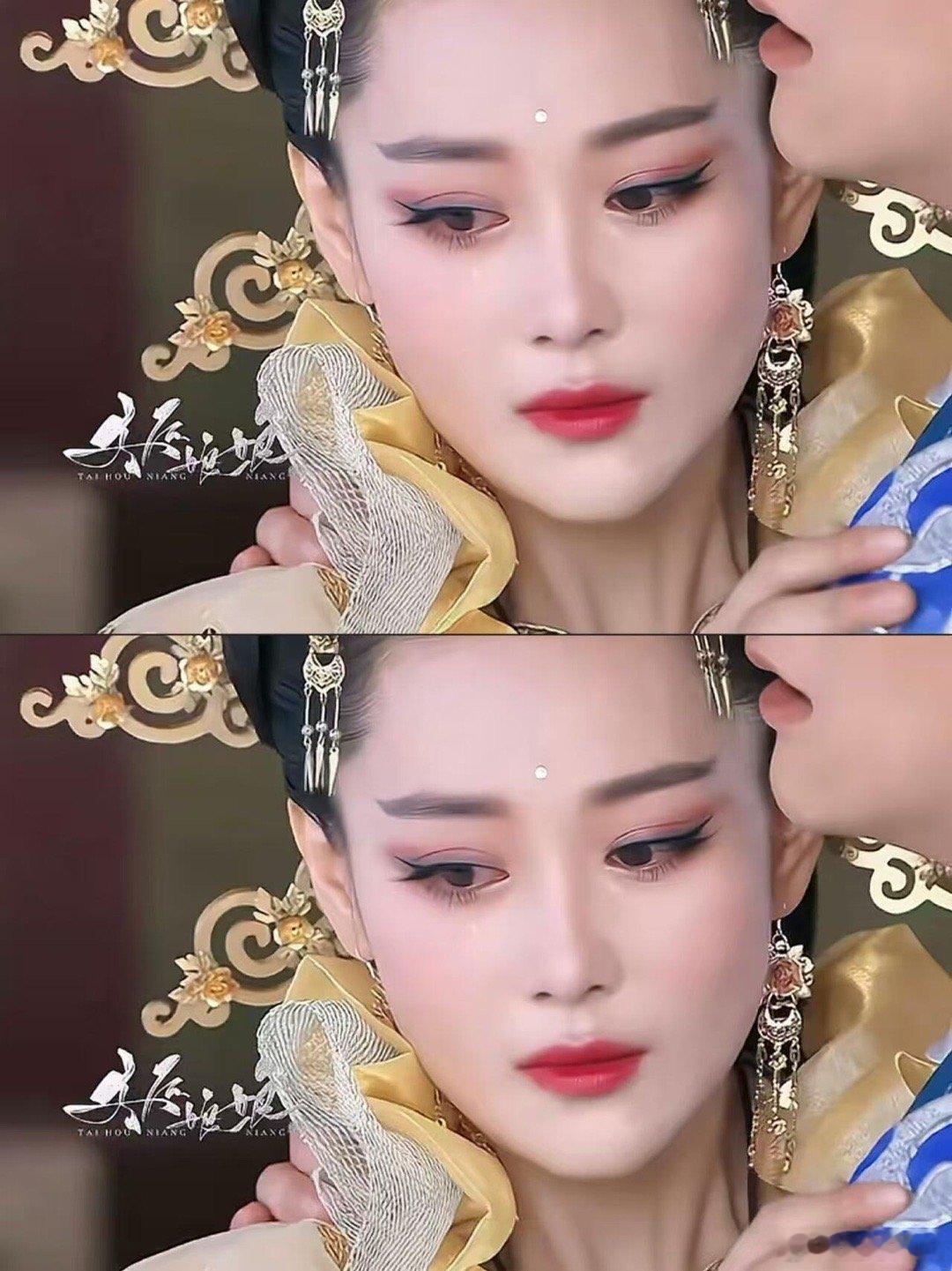对标冰冰的美貌，张予曦在全员美人的剧里依然美的很突出，浮夸的妆造硬是靠脸扛住了。