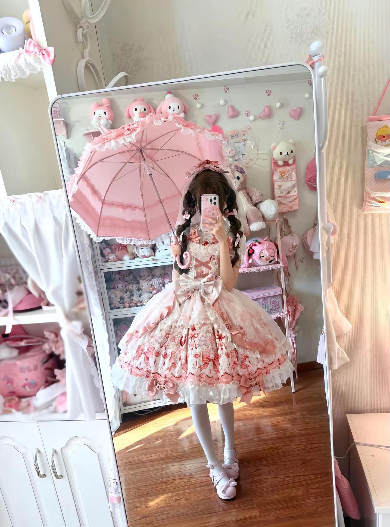 有罩纱无罩纱对比来啦🎀。大约月中上定金哦，意向金已上LolitaLolita安