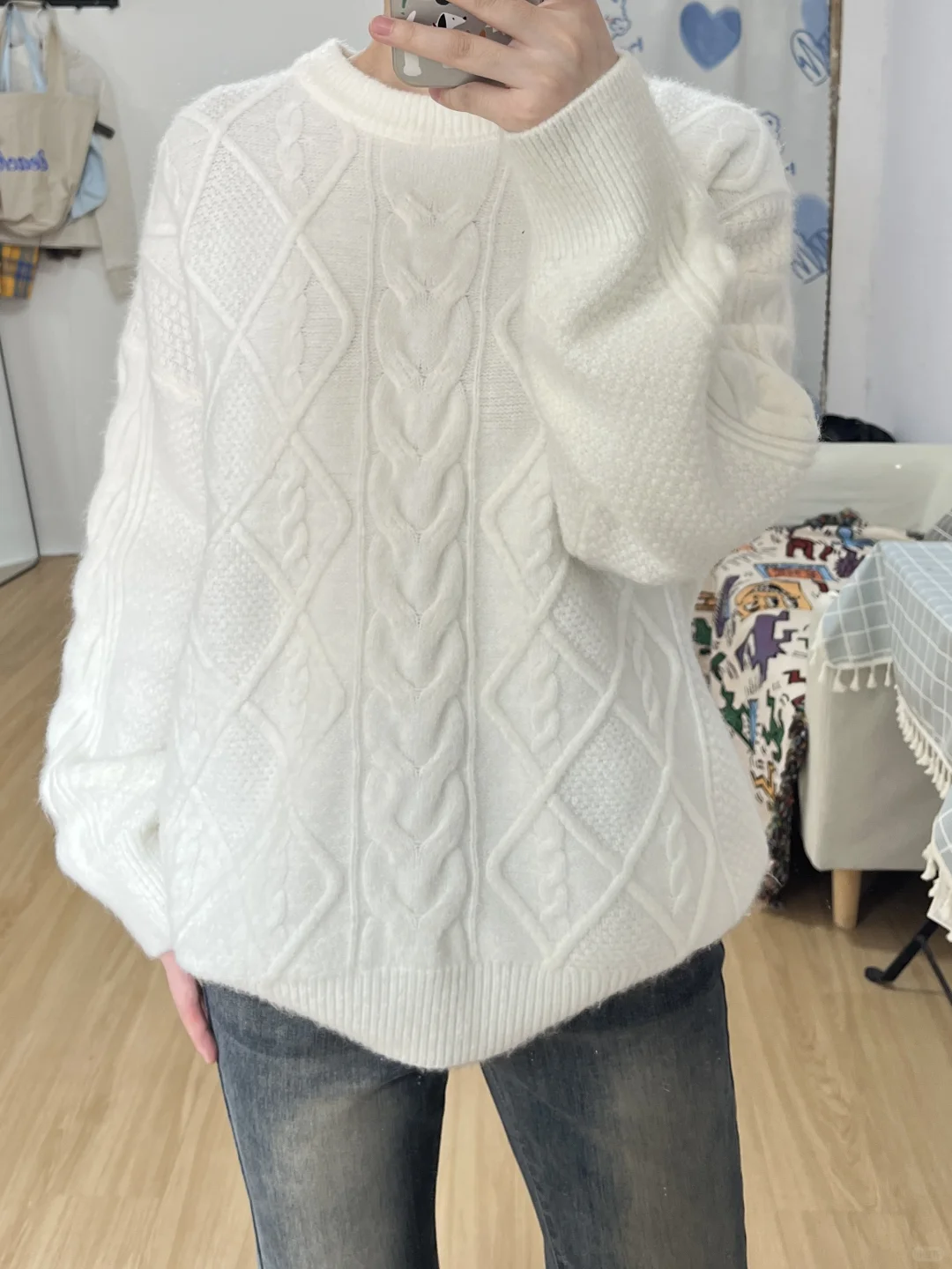 白毛衣也太治愈了吧‼️面料超软糯超舒服🥹