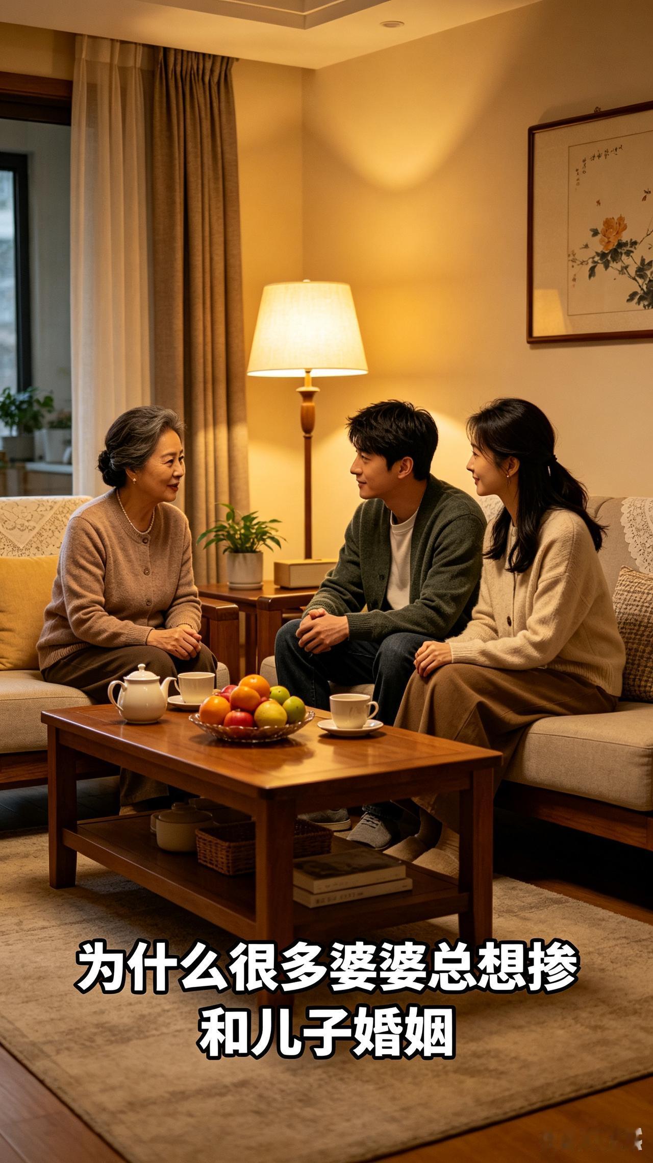 为什么很多婆婆总想掺和儿子婚姻?

为什么很多婆婆总想掺和儿子婚姻？

    