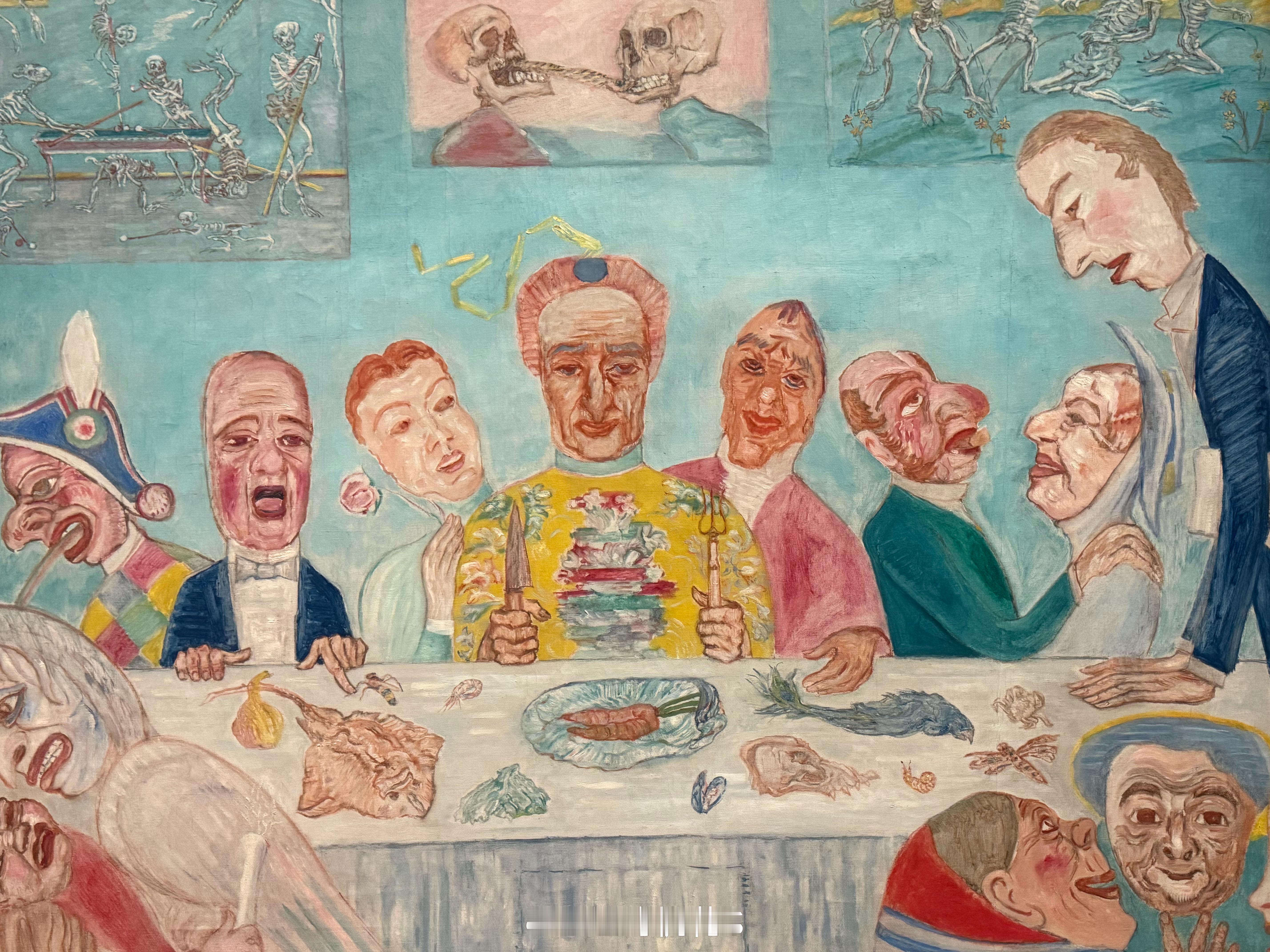 在纽约 大都会博物馆的展厅里，我忽然被一幅作品吸引住了。画面采用了达·芬奇《最后