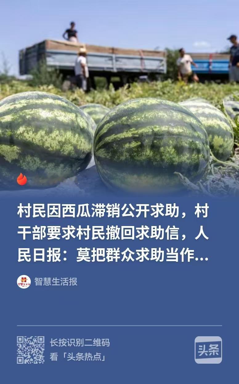 河南，村民因为西瓜滞销，生活压力大，他们实在扛不住了，只能向媒体求助，却没想到被