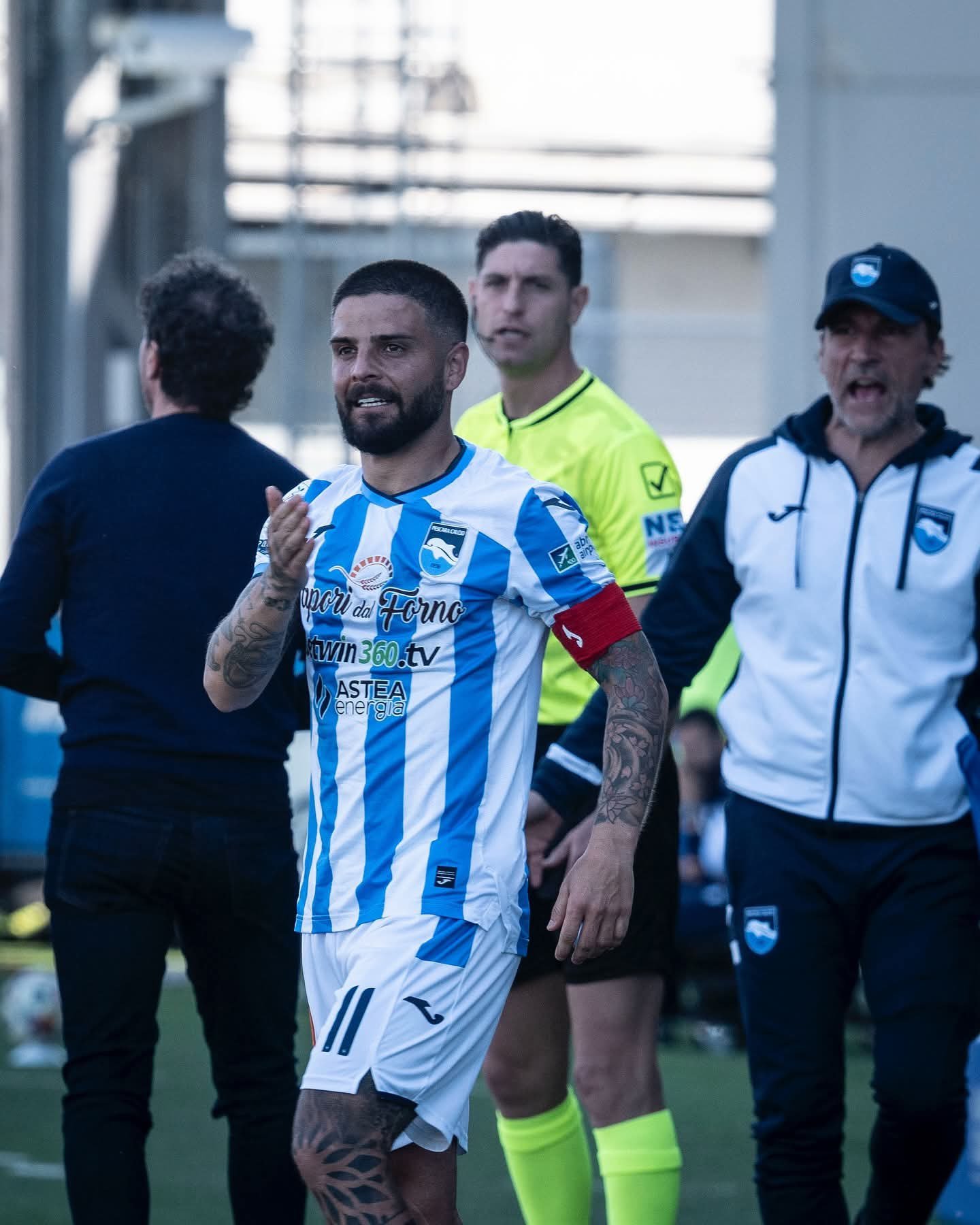 35岁老将因西涅回归佩斯卡拉后，意乙出场11次打进5球助攻3次。有他进球的比赛，