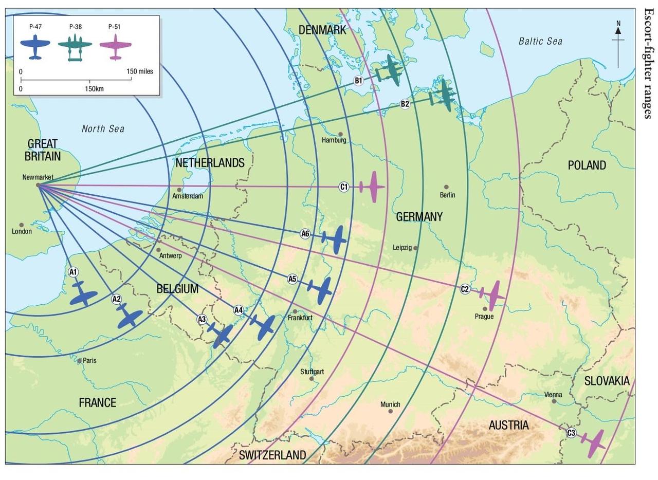 战斗机护航范围