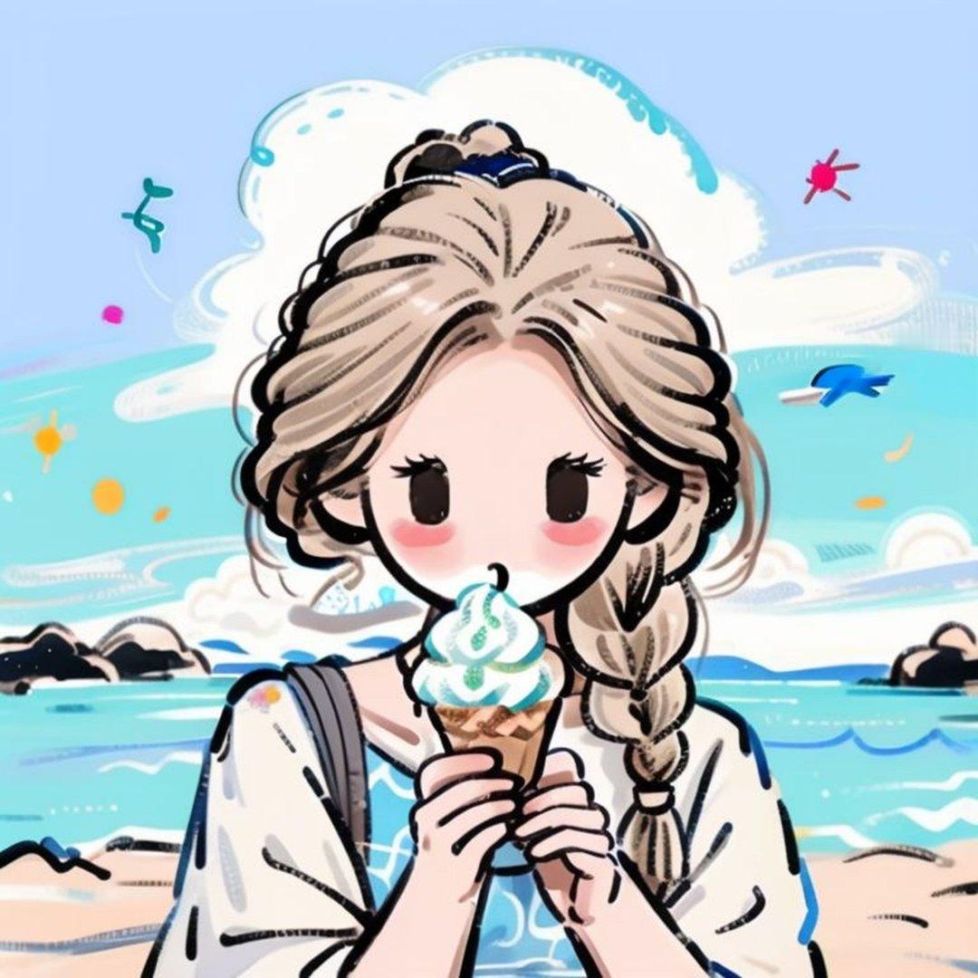 头像分享丨夏天的海边有冰淇淋口味的海风 ​​​