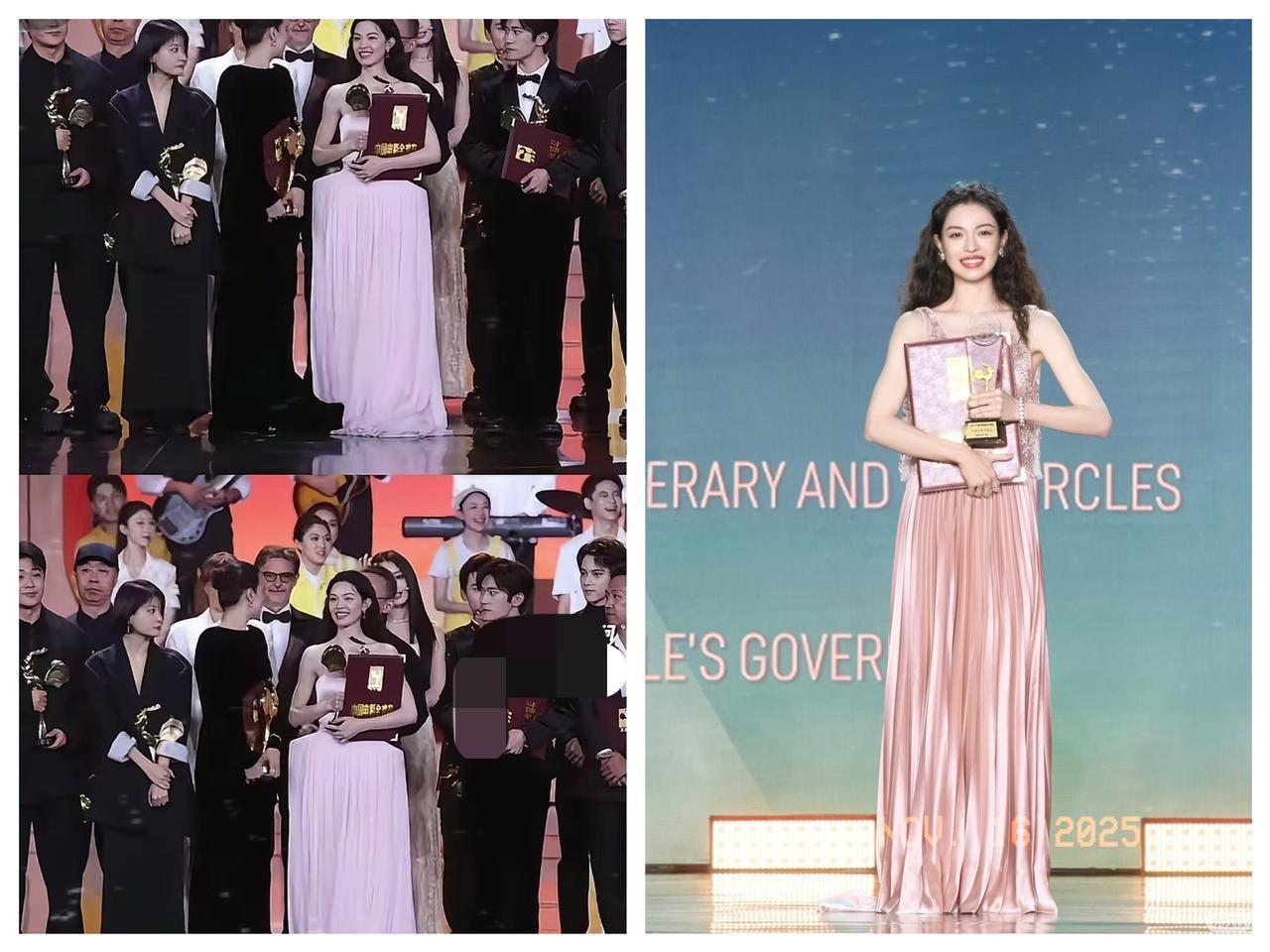 什么叫做乐极生悲
​看看钟楚曦就明白了
​她原本以为自己得了金鸡奖最佳女配，有了