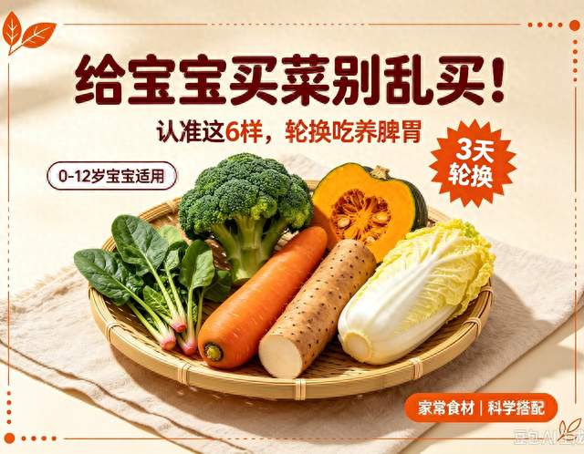 给宝宝买菜别凭感觉！认准这6种食材，轮换吃养出脾胃好体质