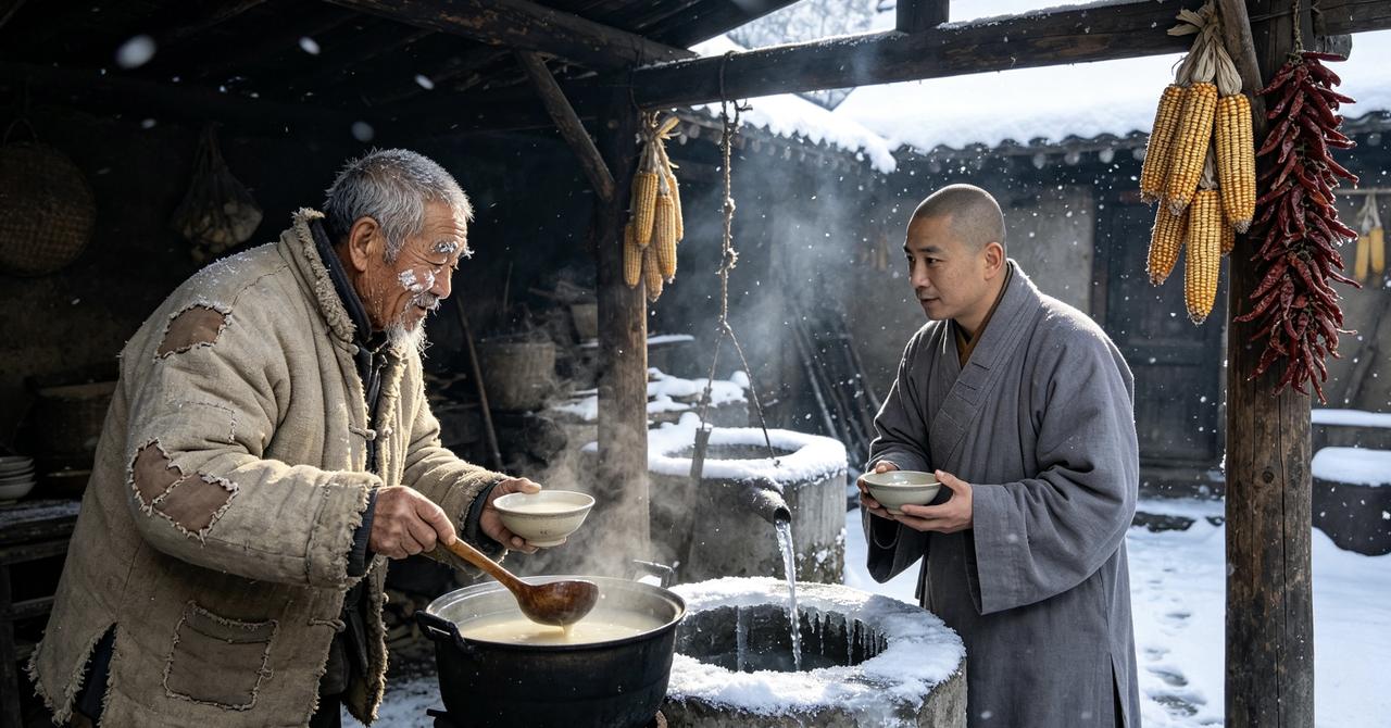 86年大雪，我爷施粥救活一位高僧，他临走时盯着我家柴房：这口井十八年莫填！天大的