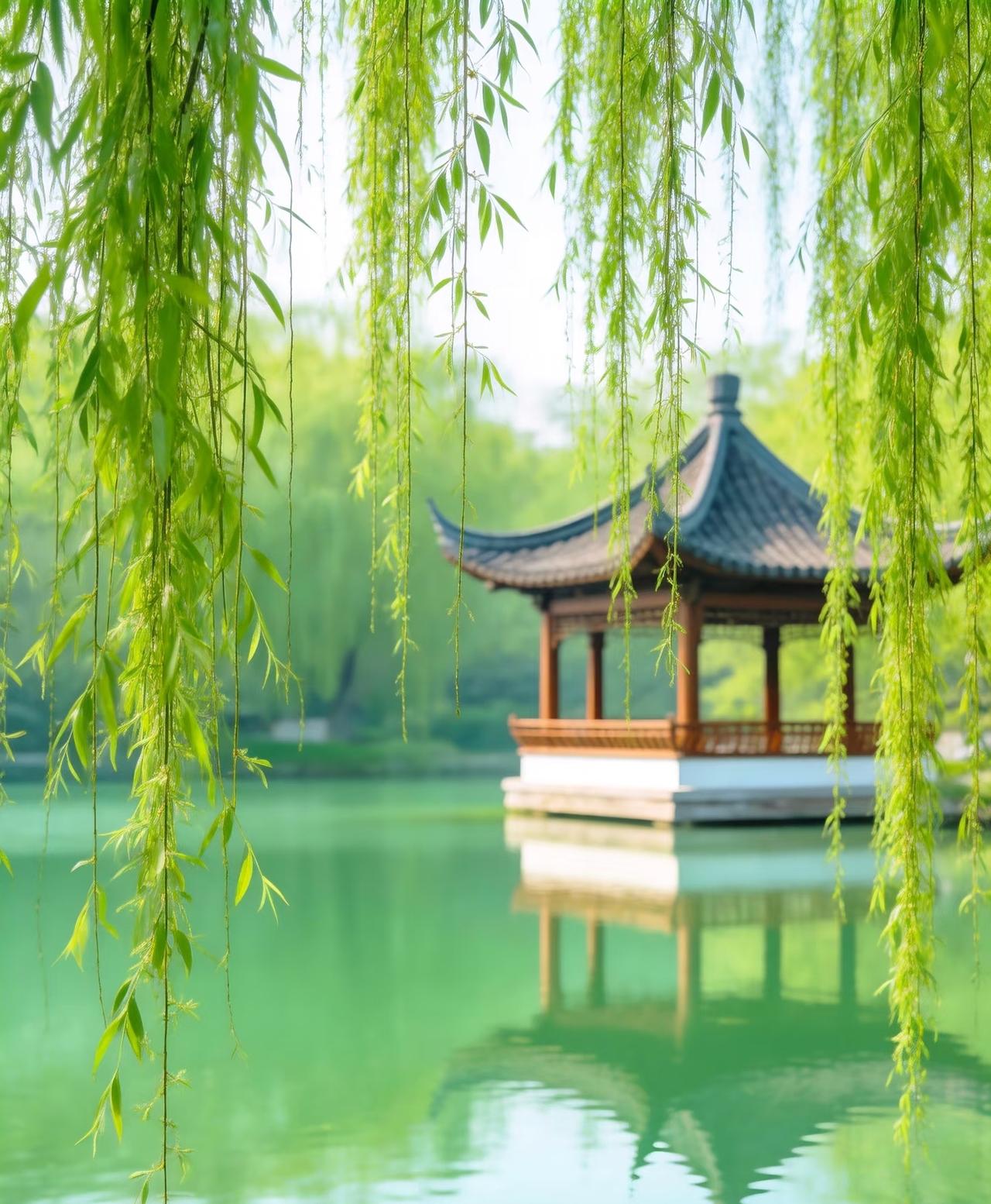 公园里的亭台楼阁