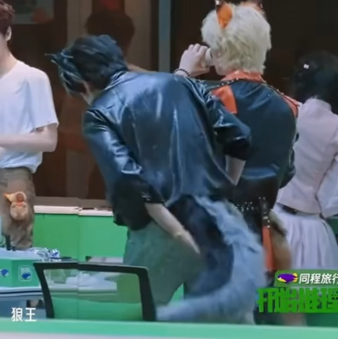 狼王🐺。坐之前弄一下尾巴～刘宇宁|刘宇宁开始推理吧﻿