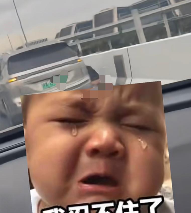 网友爆料，上海北翟路高架，不文明行为！建议新能源车子沙发彩电都配了，配个应急厕所