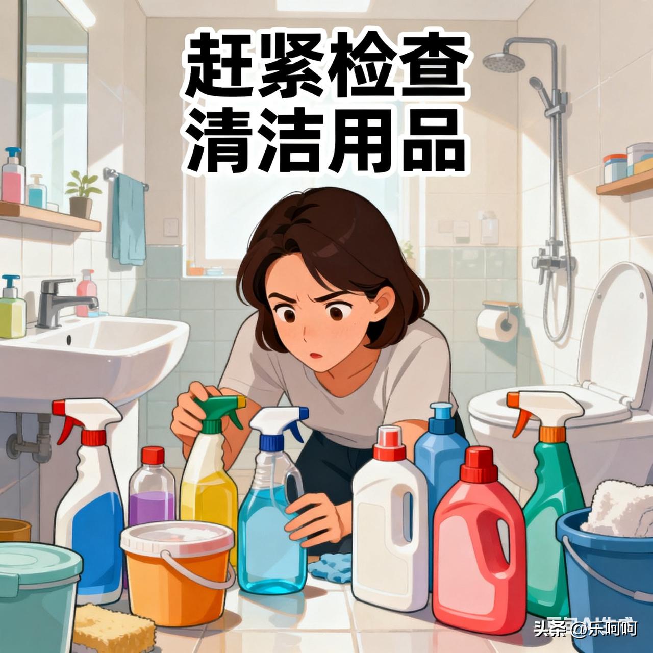 我回家检查了家里所有的
可能有毒有害的物品

家里现有洁厕灵、84消毒液、过氧碳