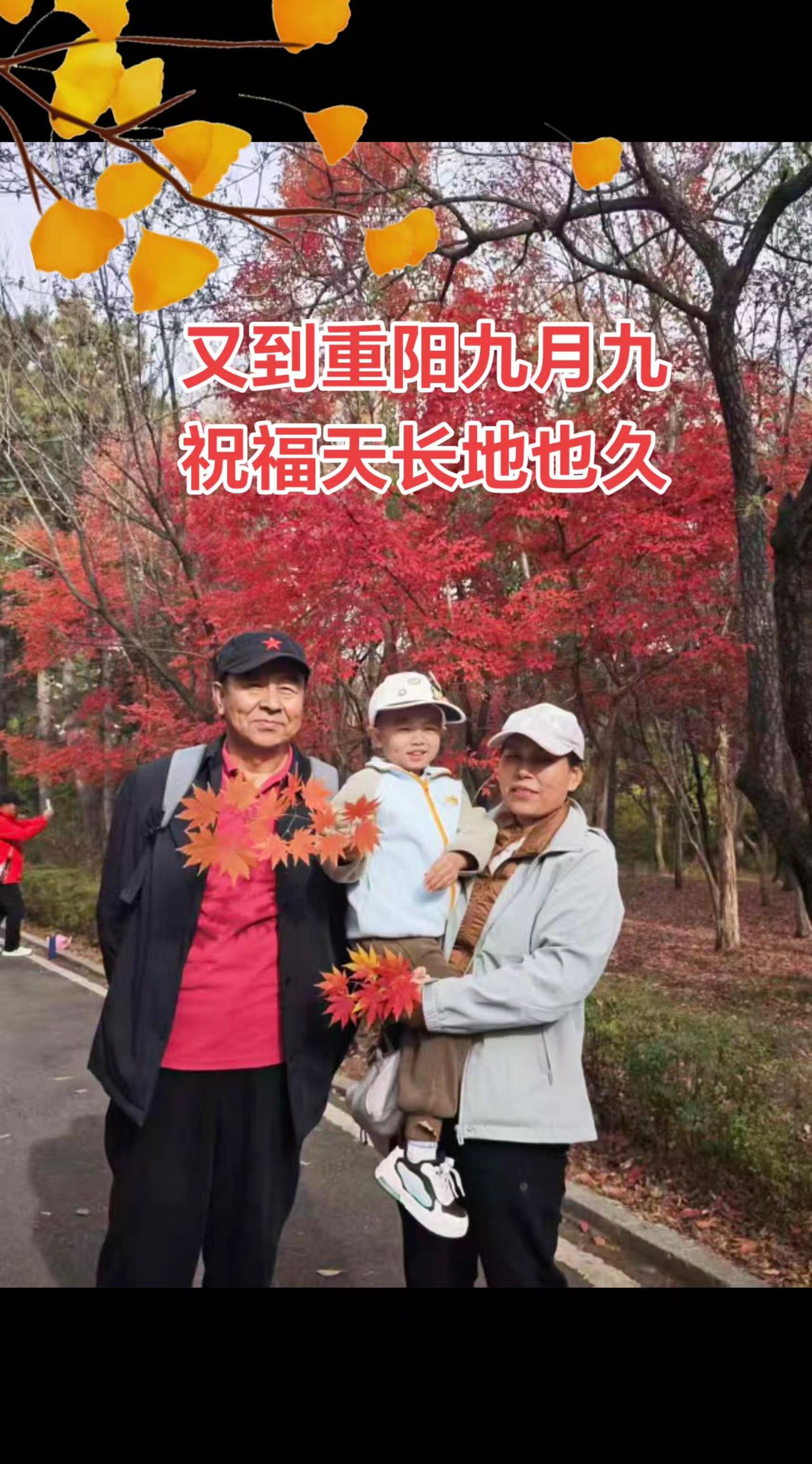 九九吉祥日 九九重阳节 美满九九 带宝贝赏红叶 记录亲子美好瞬间