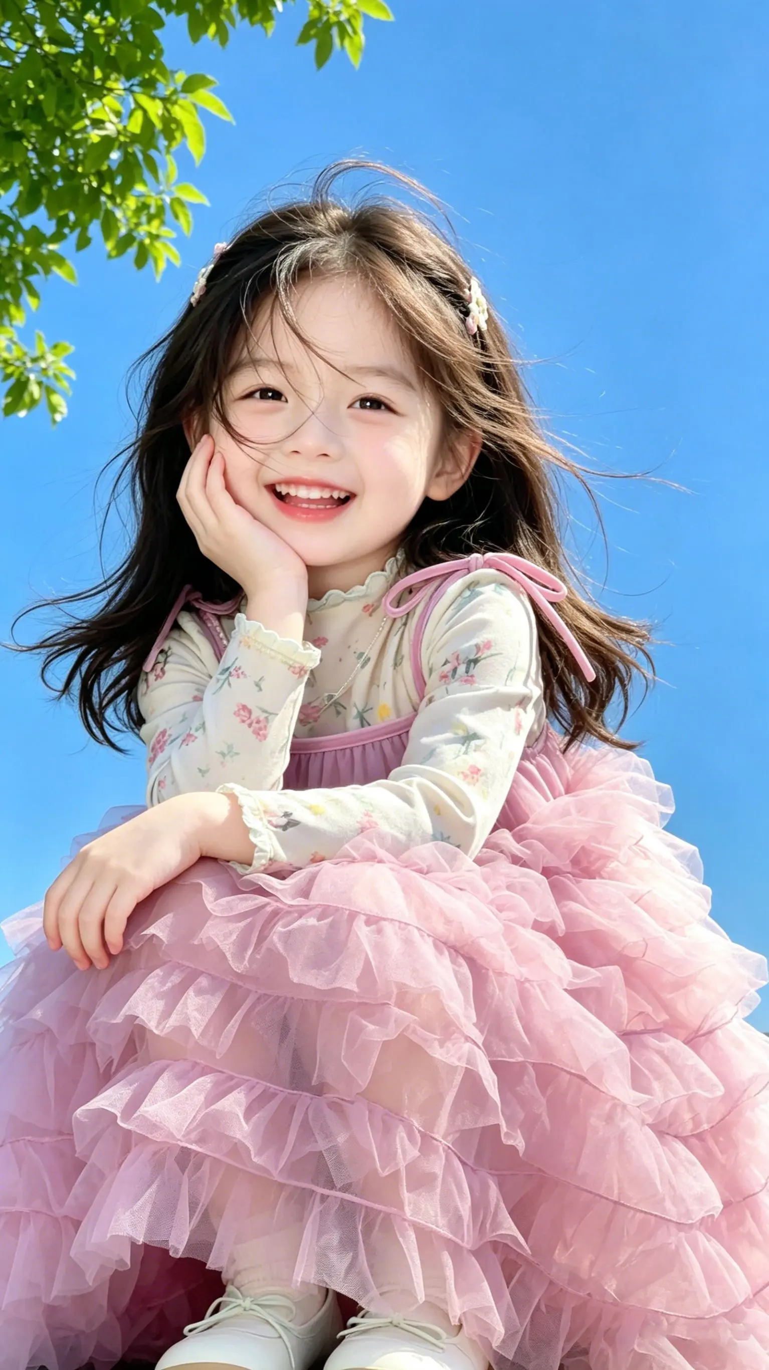 春天到了，连风都是甜的~ 粉嘟嘟的春日甜妹来啦！蛋糕裙+碎花衫，把春天...