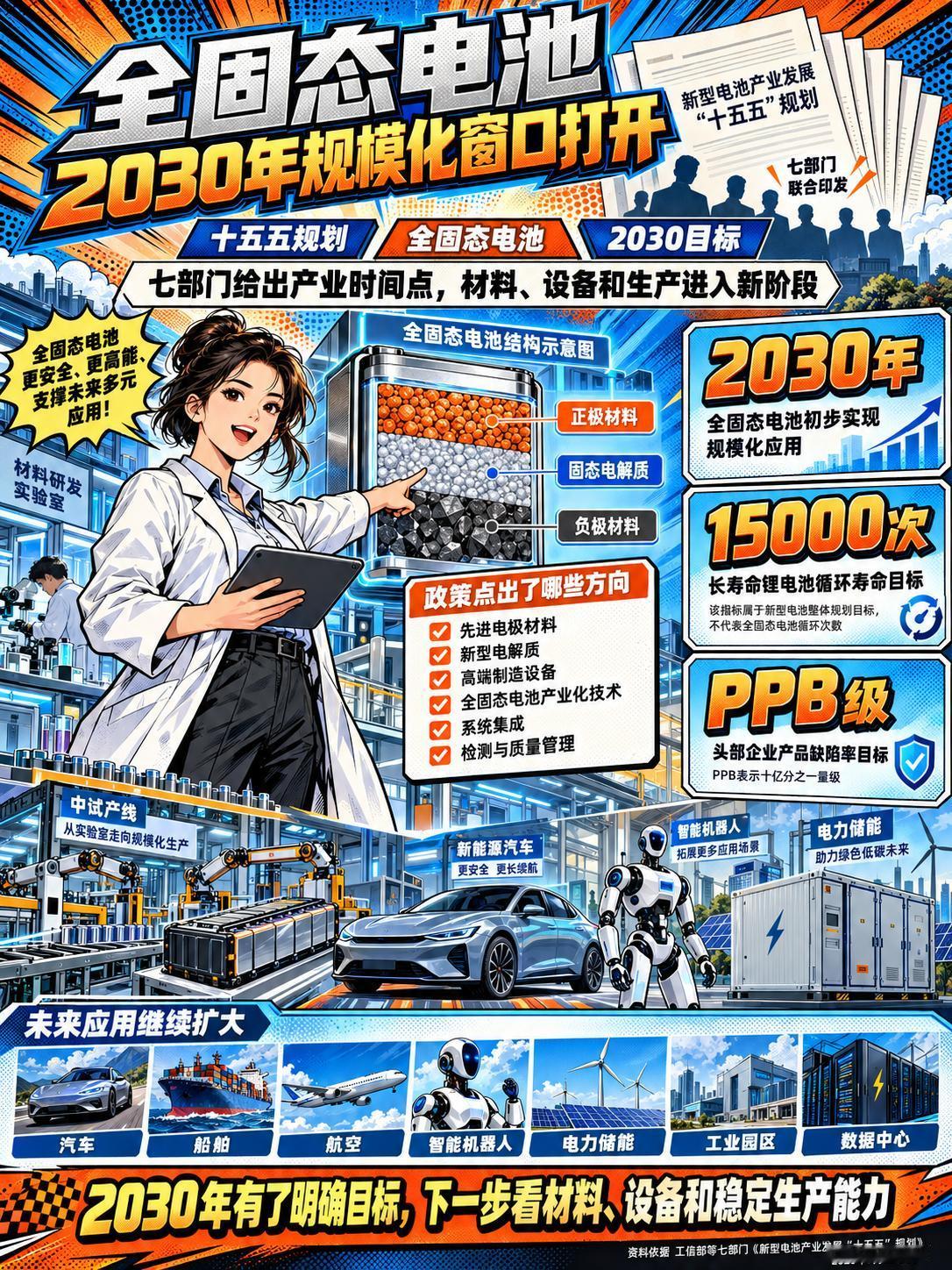七部门定调全固态电池，2030年初步规模化应用窗口正式打开

9月28日，工信部