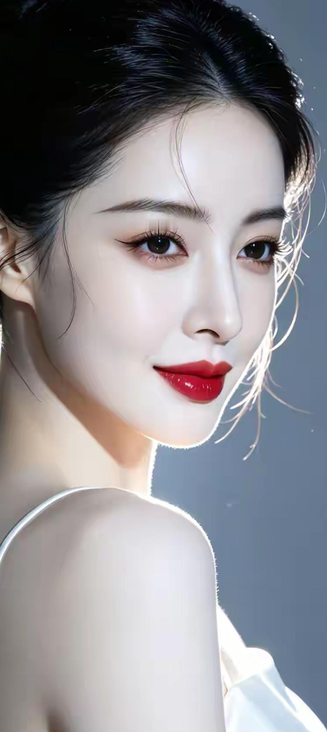 红唇轻启，岁月静好，如梦似幻的少女。