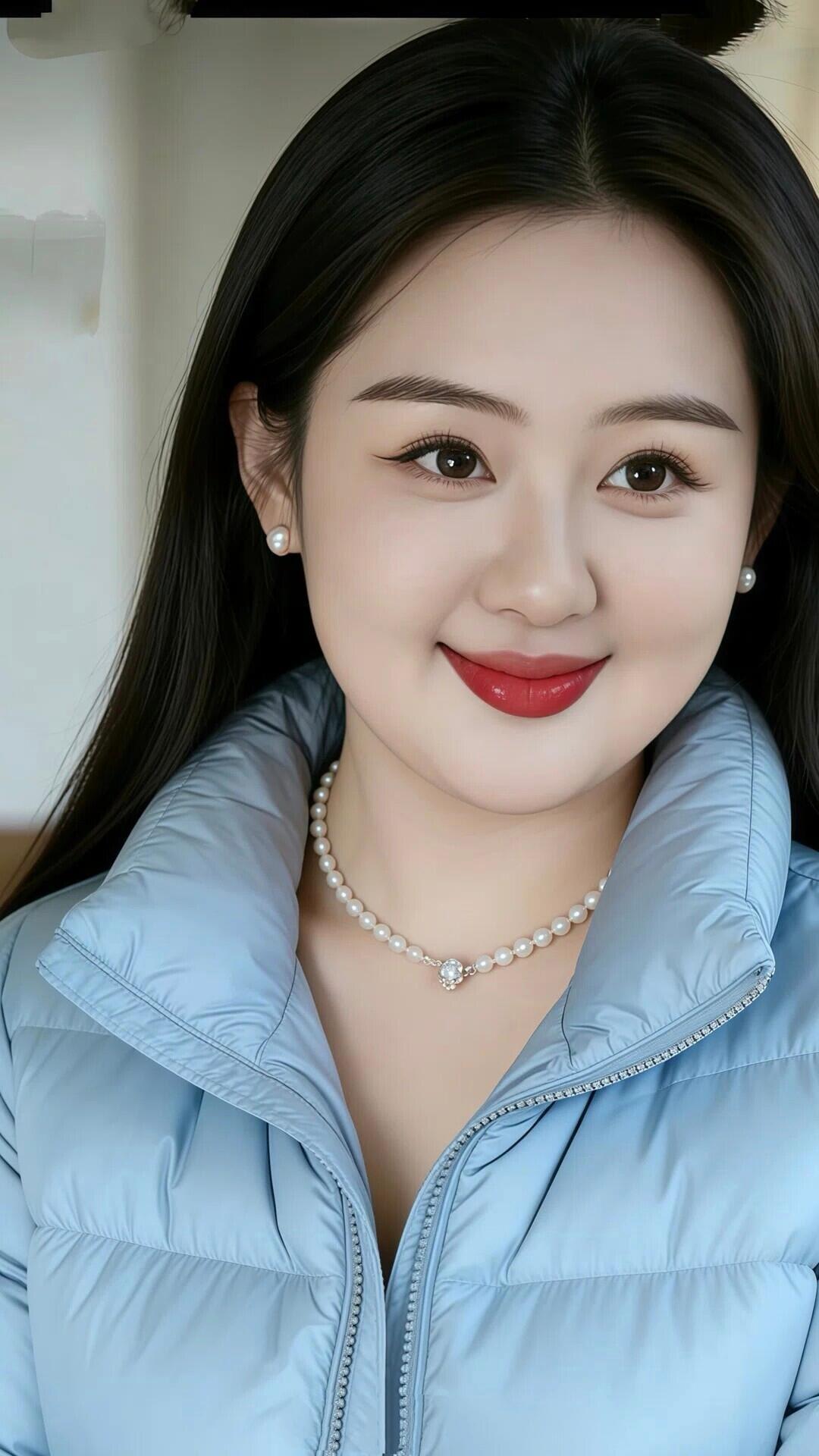 冬日暖阳下，甜美笑容绽放在冬日里。