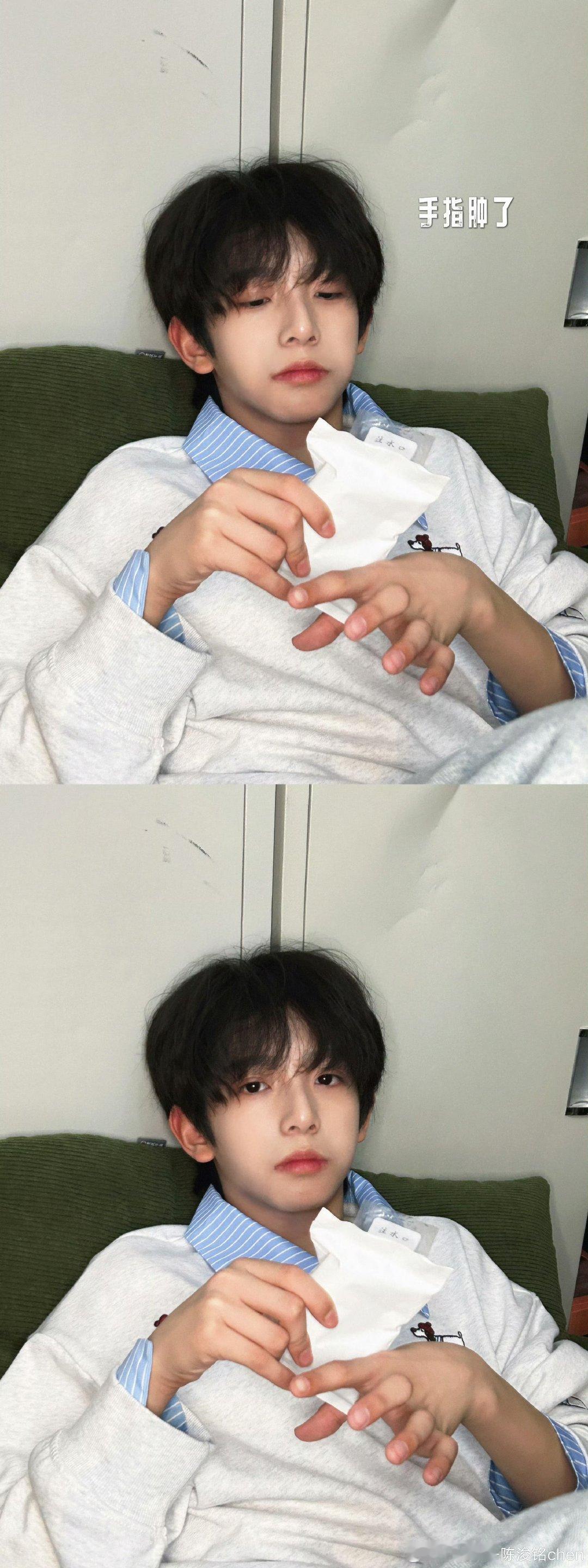 今日份陈浚铭营业啦！软萌小可爱求睡前故事，伴着温柔月色，晚安好梦～ 