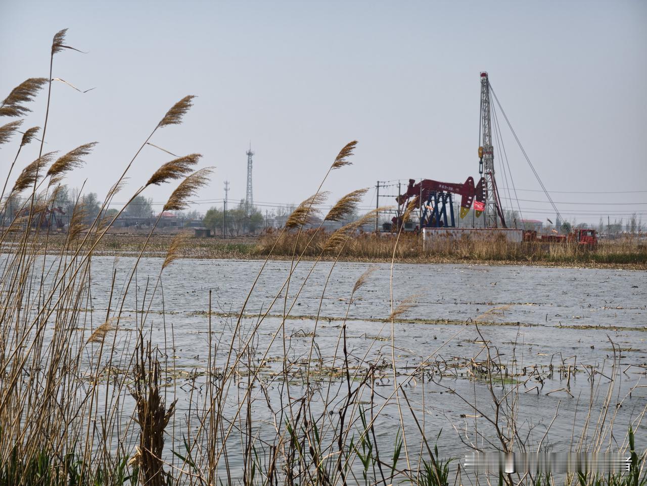 白洋淀中钉上钢铁建筑。
这个建筑对于本地人来说一点不稀奇，这种建筑存在于白洋淀的