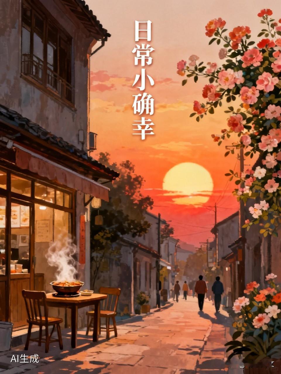 可能是傍晚落在屋檐的落日余晖，街边慢悠悠走过的路人，桌上热气腾腾的一餐饭，路边悄