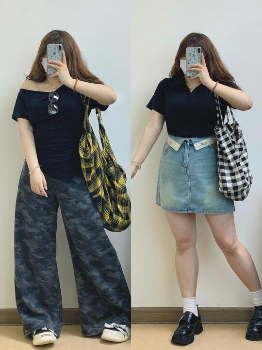 163｜155斤｜大码胖女孩入夏美式工装风准没错