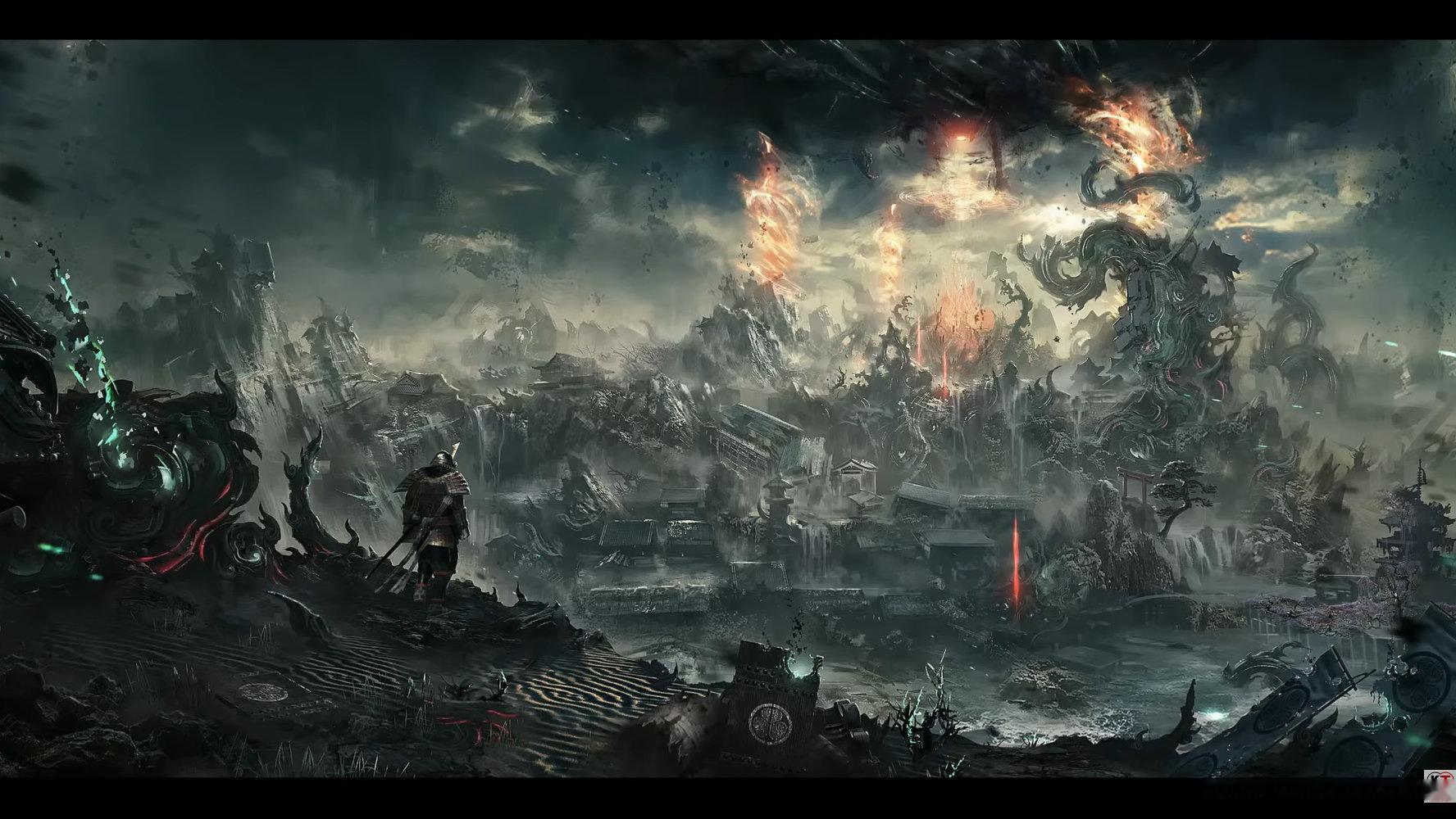 《仁王3》官方公开了将于未来推出的首个DLC的概念设计图。 