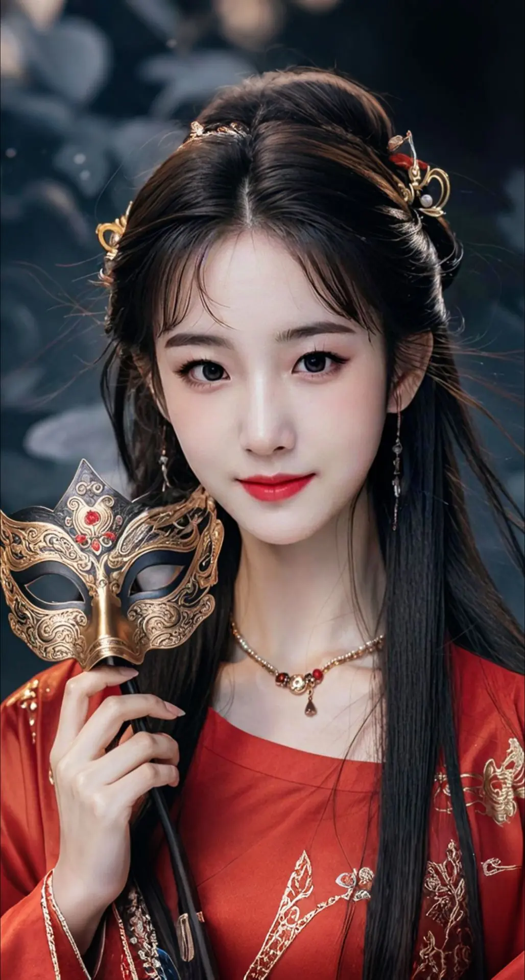 AI扩图 AI敦煌幽梦女