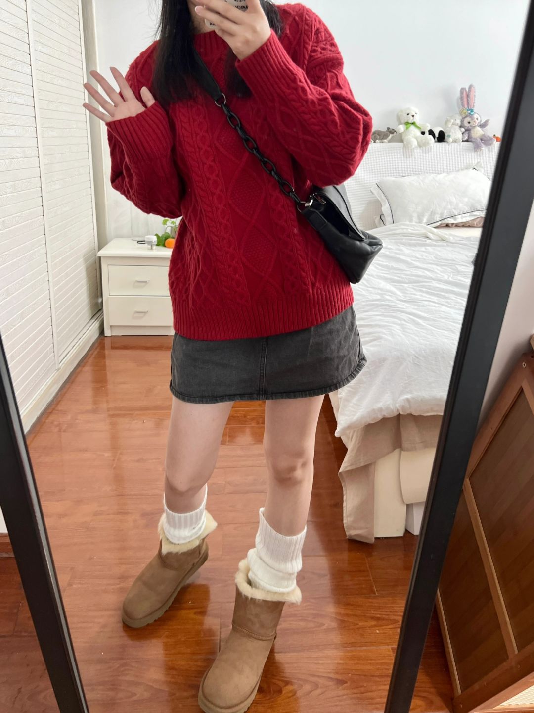 红色好显白呀！