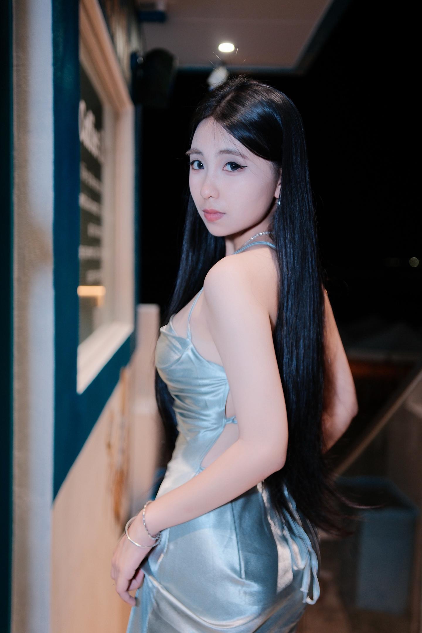 御姐ootd穿搭 夜晚户外拍照 御姐天花板 御姐夜景写真