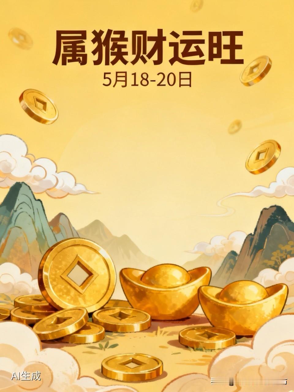 属猴的朋友们可得留心了，5月18号到20号这三天，是你们财运格外旺的时间段，不少