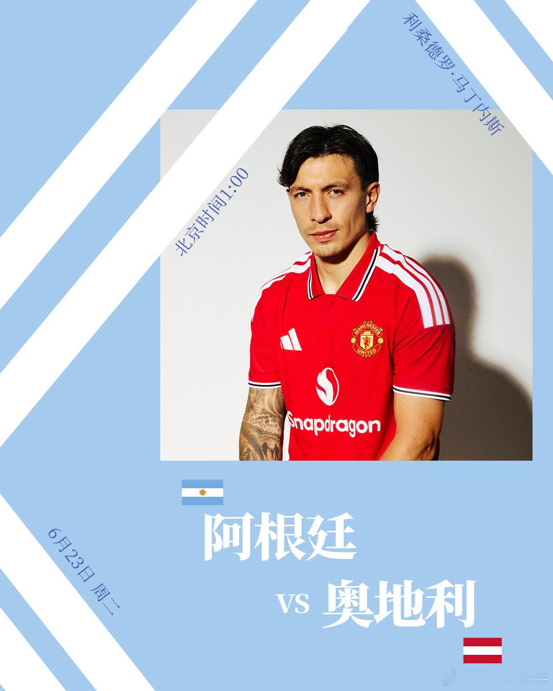 阿根廷乘胜追击🇦🇷⚔️阿根廷vs奥地利🕗北京时间6月23日 1:00🏟️
