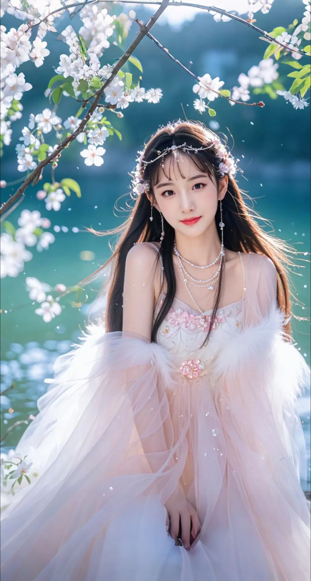 AI扩图 AI樱花仙影