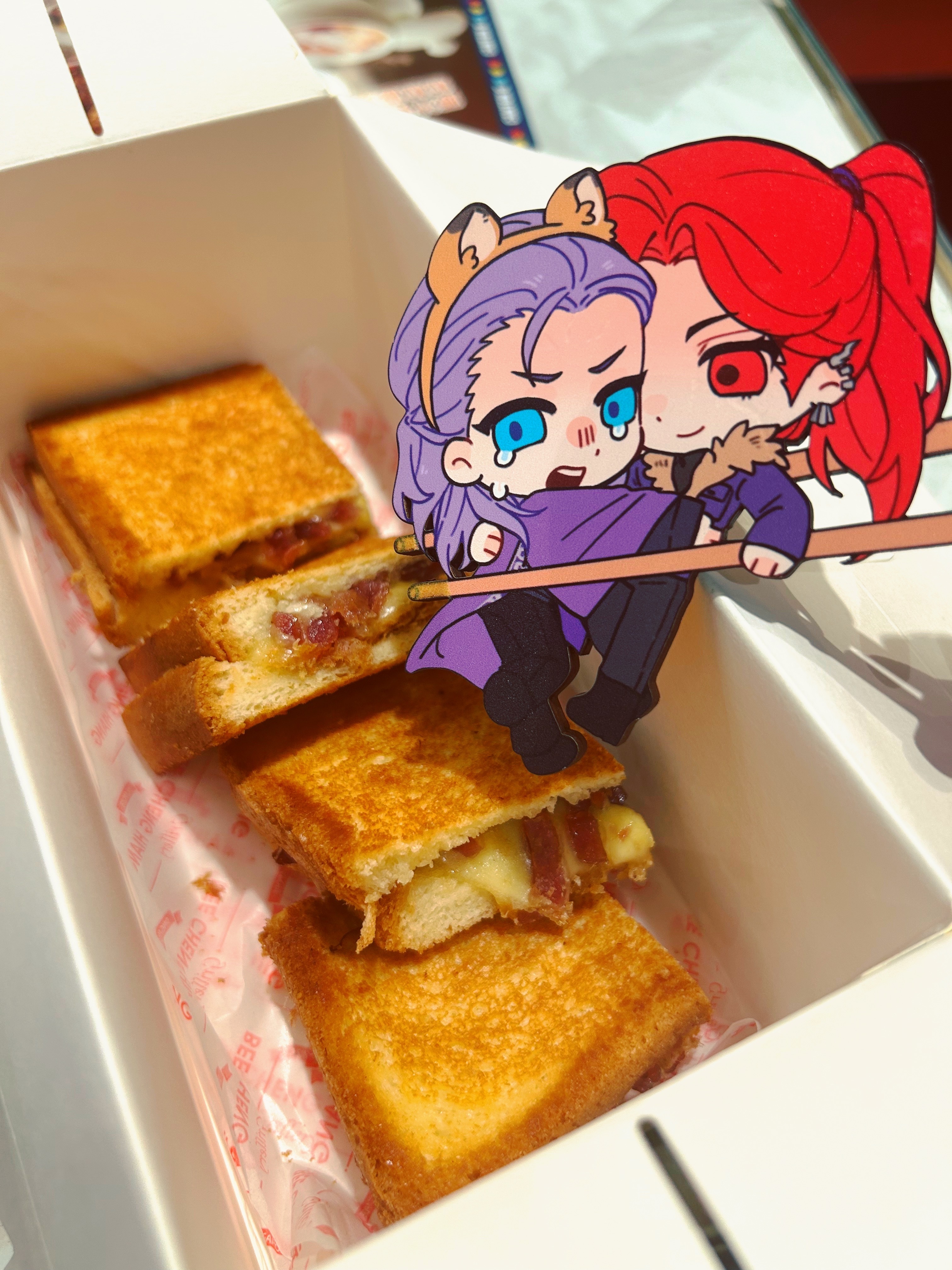 美珍香的芝士肉脯三明治🥪真的很香！！！  ​​​